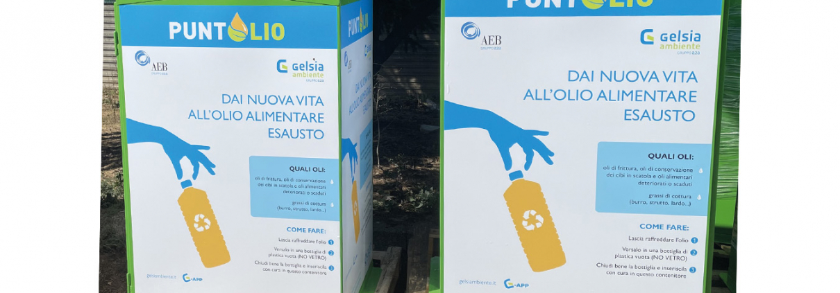 , GRAZIE AI “PUNTOLIO” LA RACCOLTA DELL’OLIO ALIMENTARE ESAUSTO DECOLLA, Gelsia Ambiente, Gelsia Ambiente